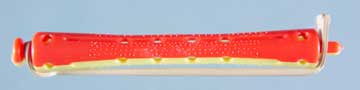 Permstyler, lang, 9 mm, gelb/rot, 12 Stück 