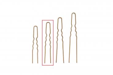 Lockennadeln, gewellt, gold, 45 mm, 24 Stück 