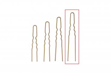Lockennadeln, gewellt, gold, 60 mm, 24 Stück 