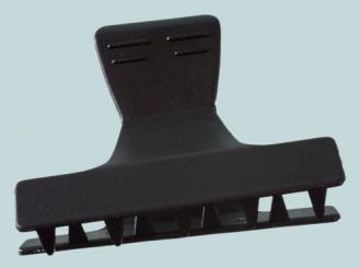 Abteilklammer, Kunsstoff, 60mm, schwarz, 12 Stück 