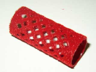 Flockwickler, kurz, 18 mm, rot, 12 Stück 