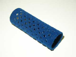 Flockwickler, lang, 21 mm, blau, 12 Stück 