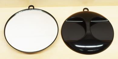 Salon-Spiegel, Durchmesser 25 cm, schwarz 