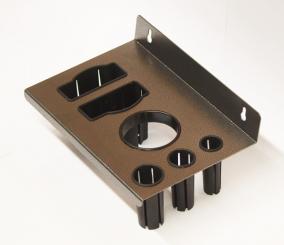 Haartrocknerhalter, Metall, grau, anzuschrauben 