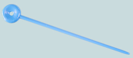 Delrinstecker, antistatisch, 7,5 cm, blau, 100 Stück 