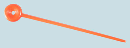 Delrinstecker, antistatisch, 7,5 cm, rot, 100 Stück 