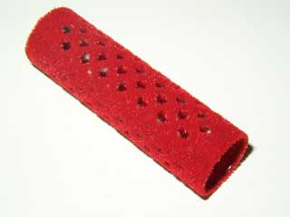 Flockwickler, lang, 18 mm, rot, 12 Stück 
