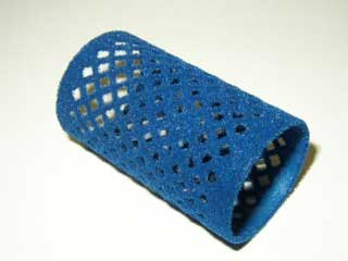 Flockwickler, lang, 36 mm, blau, 12 Stück 